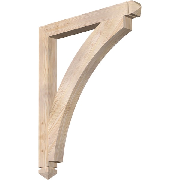 Ekena Millwork Thorton Arts & Crafts Smooth Bracket, Douglas Fir, 3 1/2"W x 34"D x 42"H BKT04X34X42THR03SDF - main